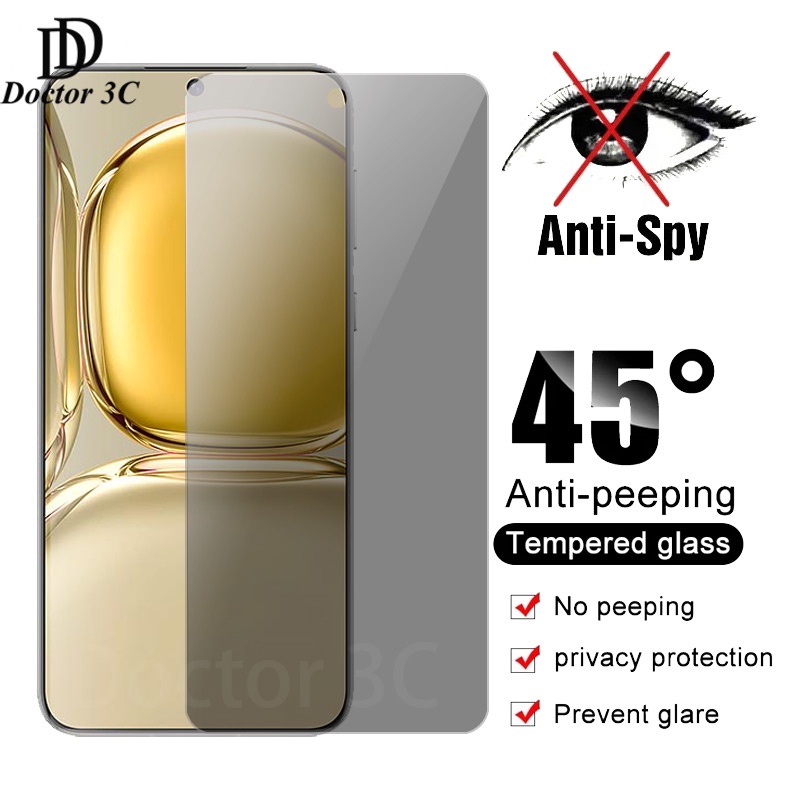 Anti Spy Privacy Full Tempered Glass For Huawei Pura 70 P50 P40 P30 P20 