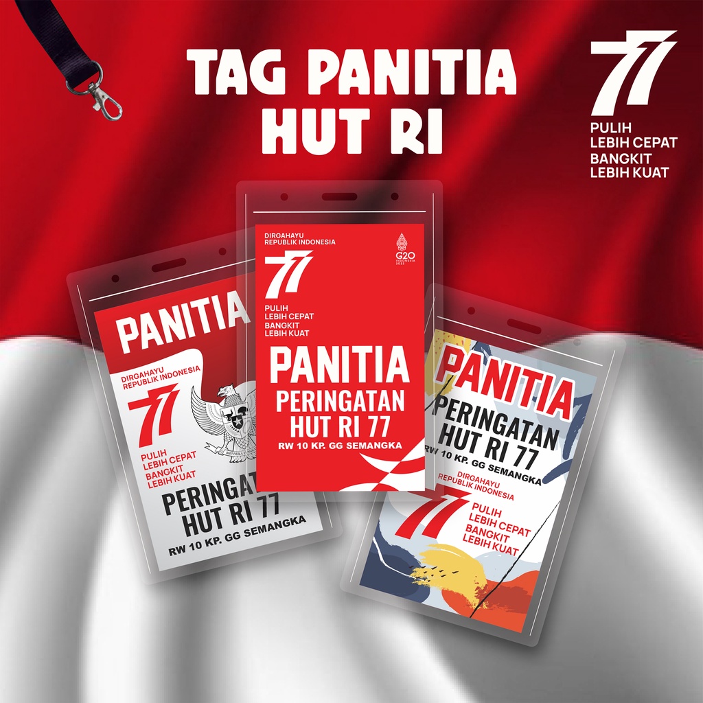 Republic of Indonesia Anniversary Committee Name Tag / Healthy Road ...