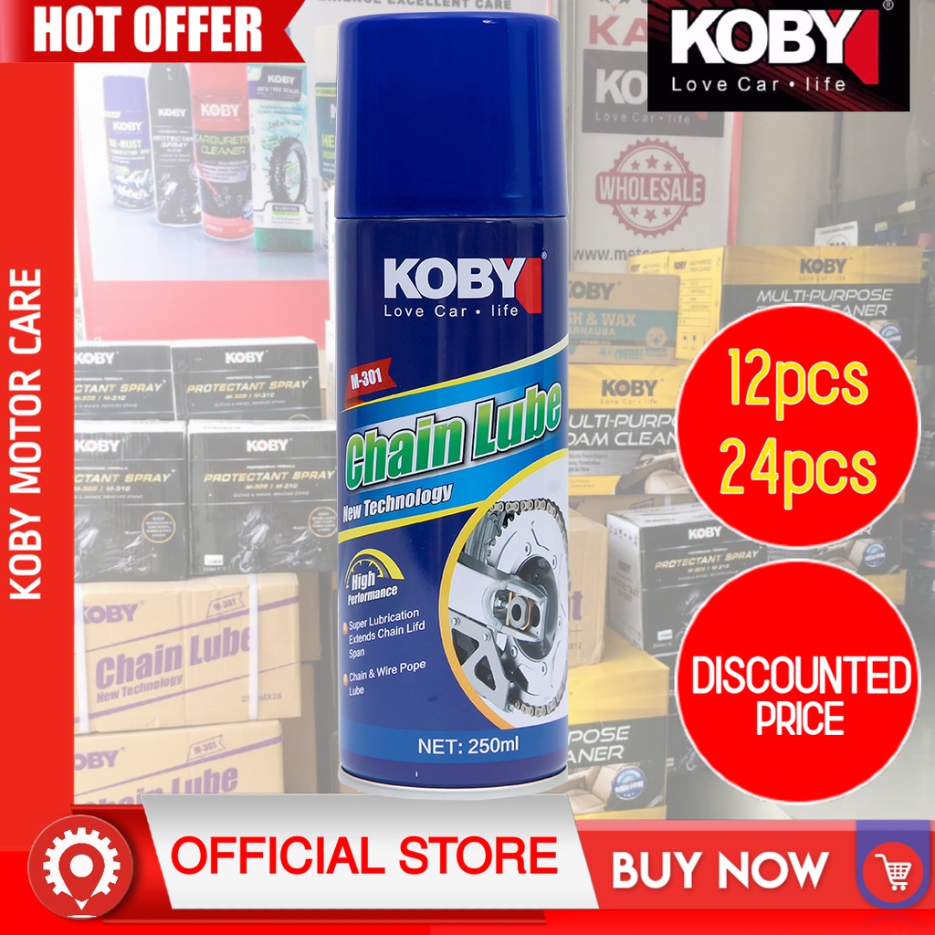 KOBY Chain Lube Oil Original 250ml (Wholesale) KBWS1010 Shopee