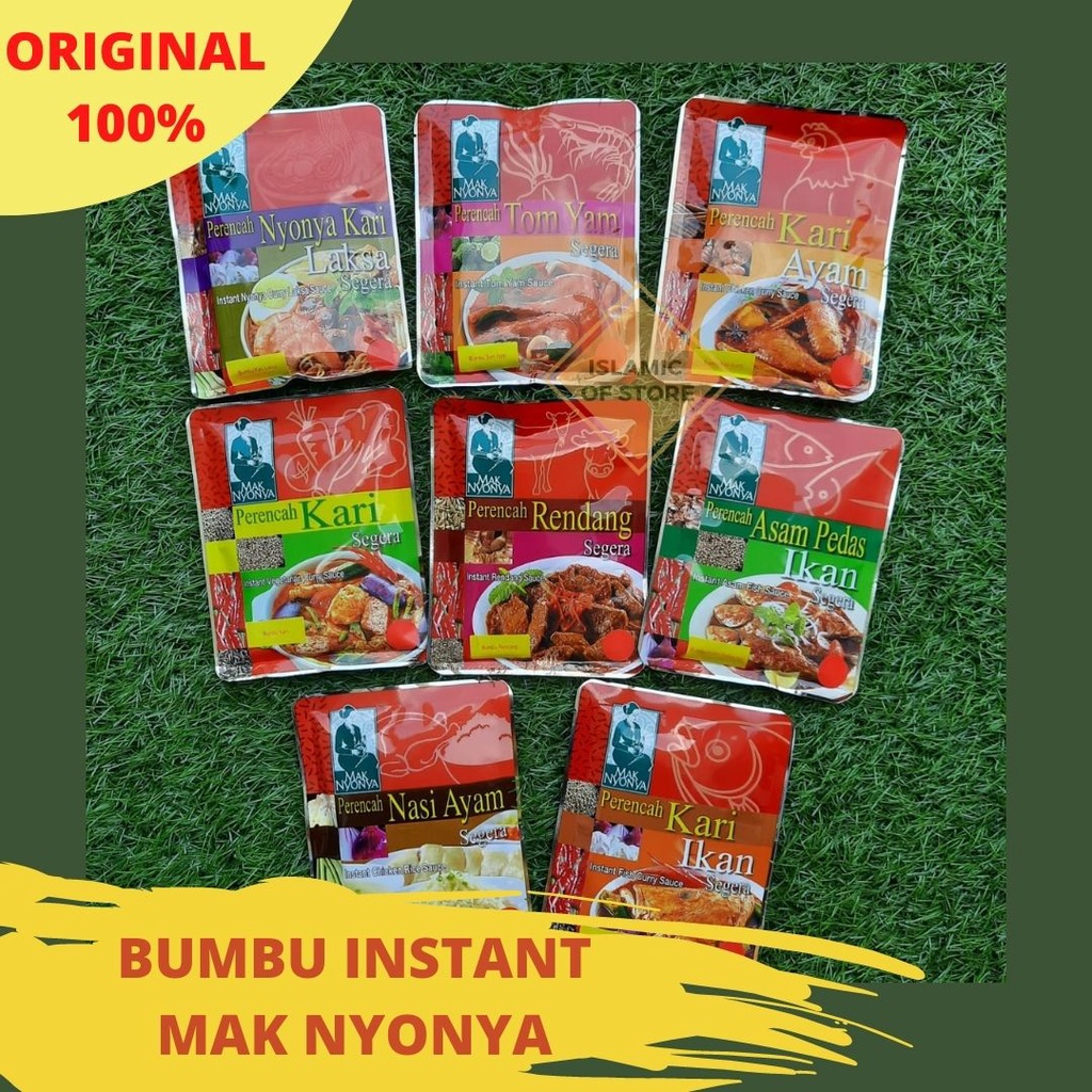 MAK NYONYA INSTANT SEASONING FOR Rendang/Kari/Laksa/CHICKEN RICE HALAL ...