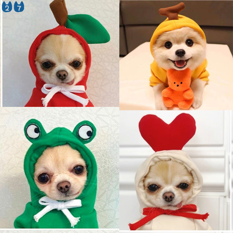 『27Pets』Warm Pet Fruite Cosplay Cloth Dog Hoddie Cat Clothes | Shopee ...