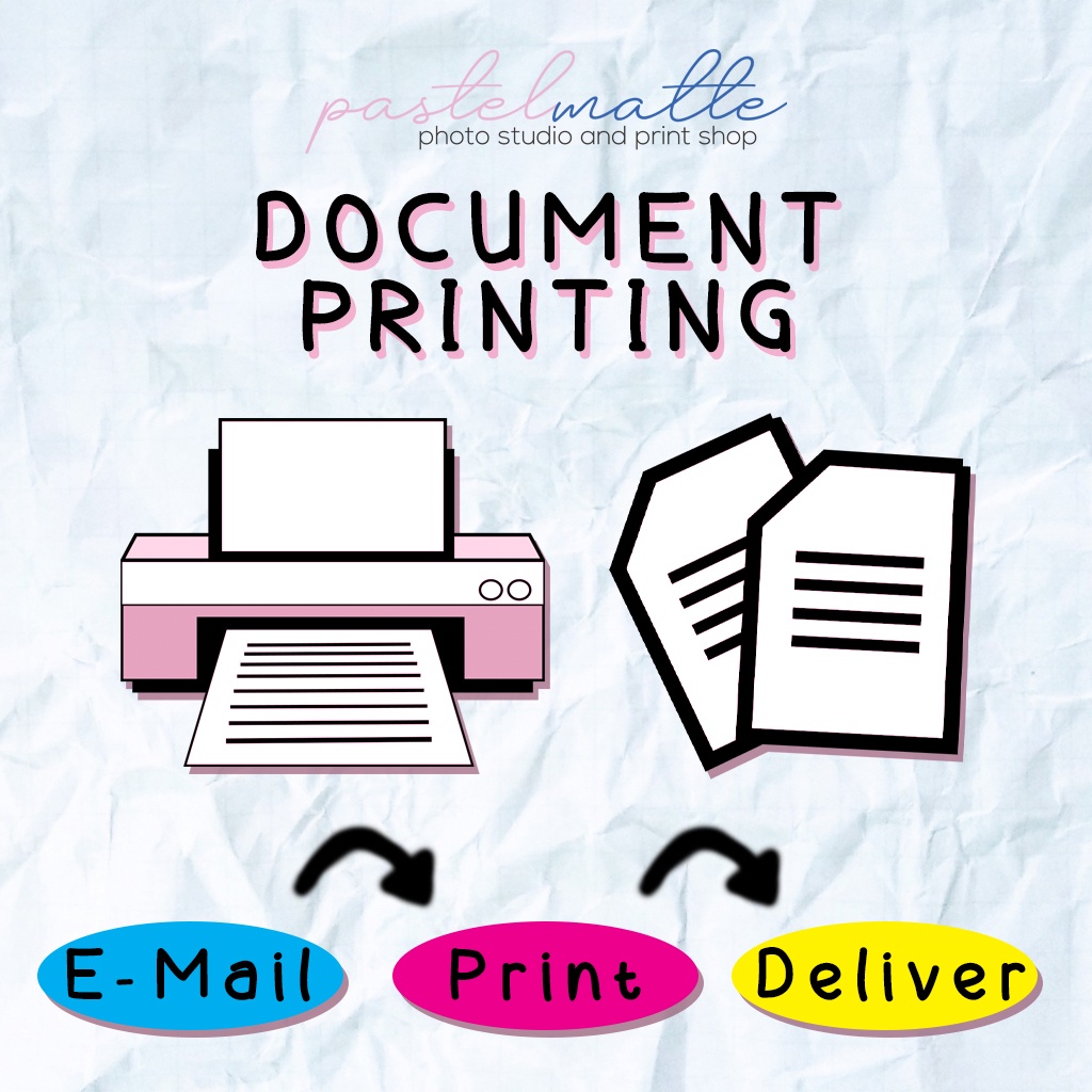 Document Printing (Piso print starts at 100 pcs, 50 pc - ₱5/pc)