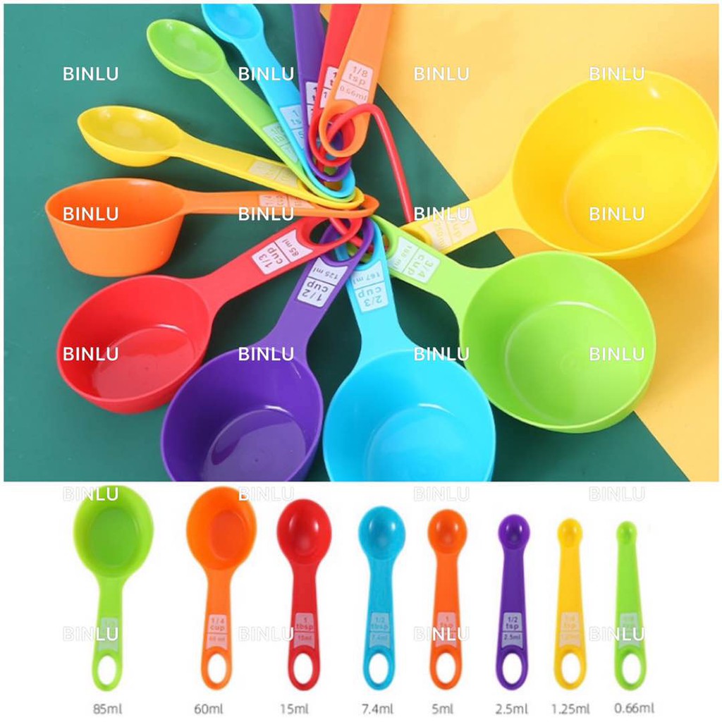 12pcs set color measuring spoon/measuring cup/spoons,scales,cooking  tools,kitchenware,BINLU