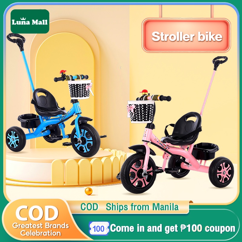 Bike for Kids 2 Modes Bike for baby Trolley Baby 3 Wheels Bike stroller Baby Bike with Push Handle Shopee Philippines