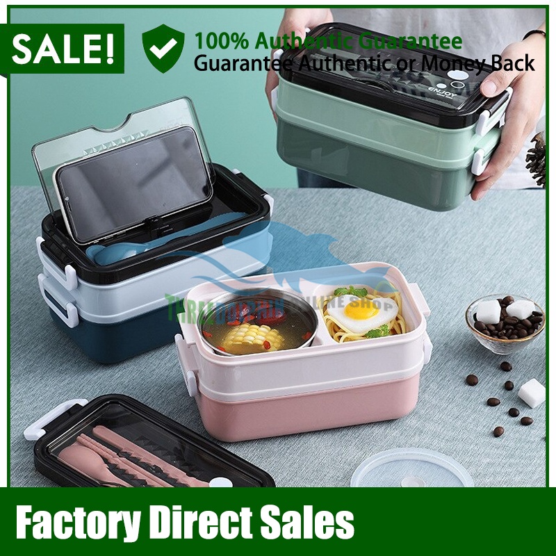 TH Bento Box Double Food Box Children Picnic School Lunch Box Company