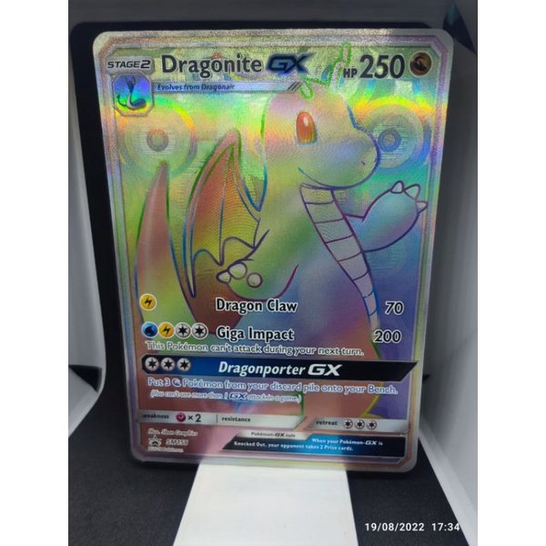 Jumbo Oversized Dragonite Gx Promo Pokemon Cards Shopee Philippines