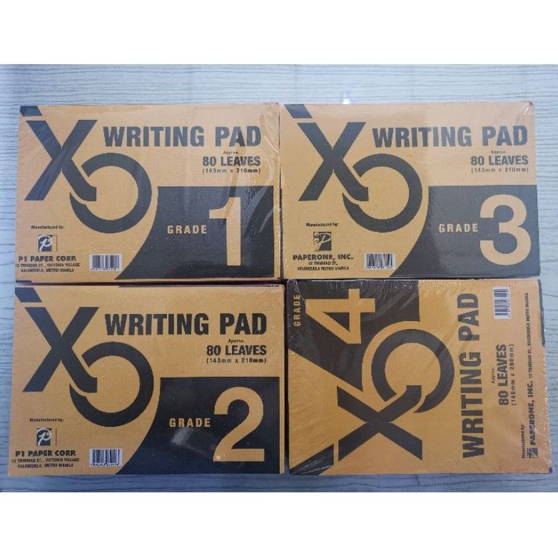 XO Writing Pad Paper Grade 1 2 3 4 (10pads/Ream) 80 Leaves Shopee