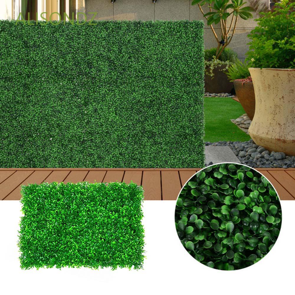 ALISONDZ DIY Artificial Turf Plastic Green Carpet Artificial Plant Hedge Mat UV Protected