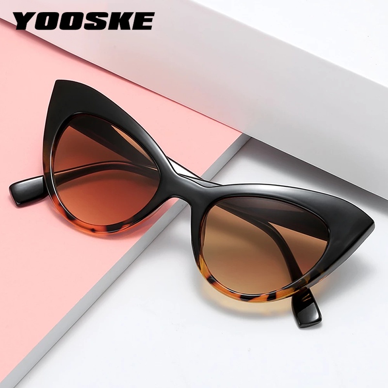 Designer Vintage Sunglasses 2022 Women Retro Leopard Sun Cute Uv400 Cat Black Glasses New Female 8280