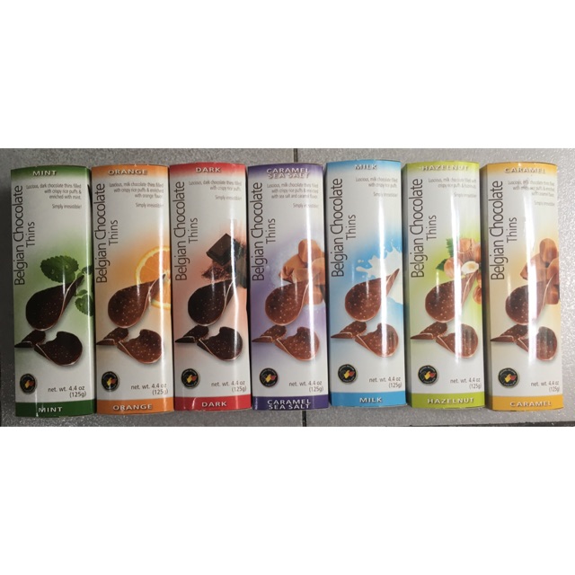 Belgian Chocolate thins Assorted flavor 125 grams | Shopee Philippines