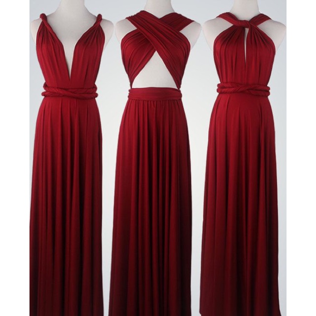 infinity dress maroon