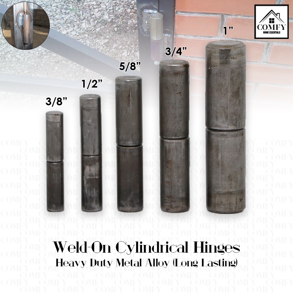 Heavy Duty Iron Weld On Hinge Cylindrical Gate Hinges Steel Door 38 1