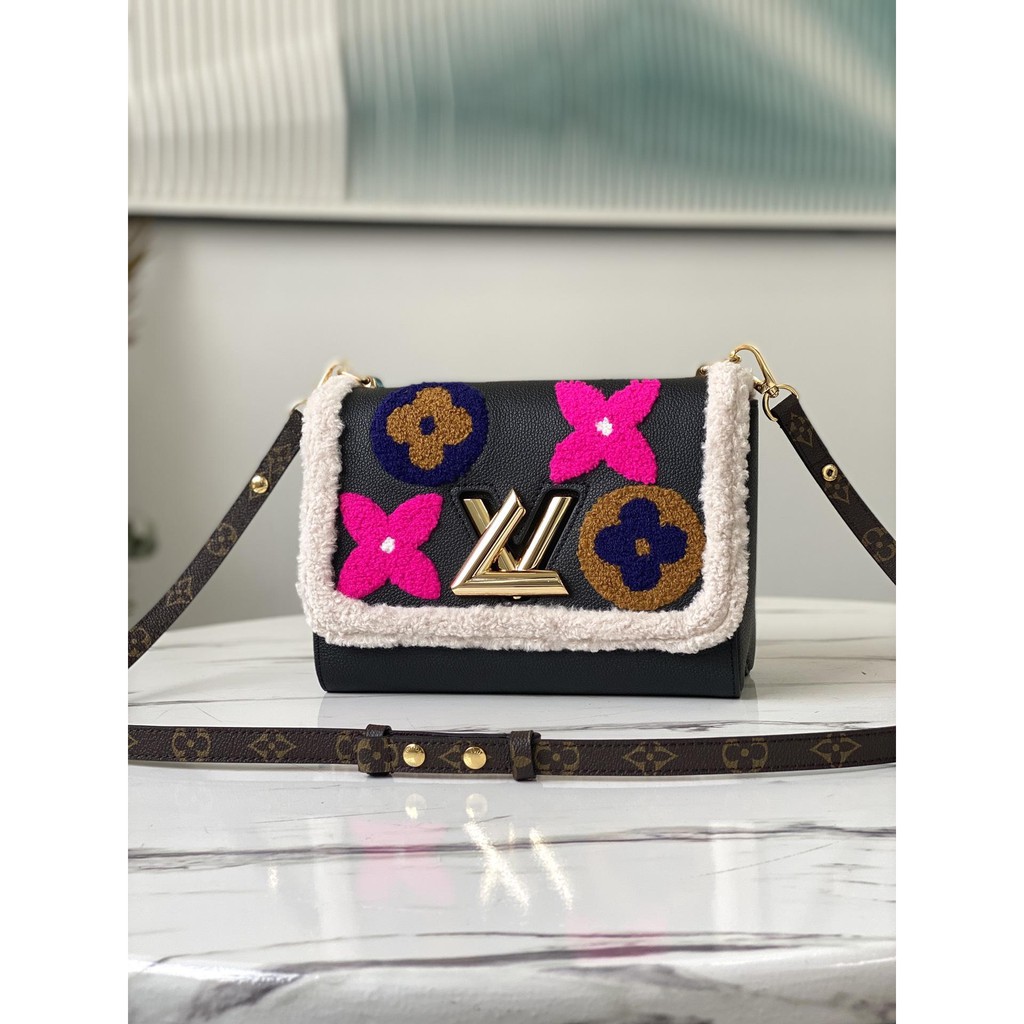 2021 Genuine LV/Louis Vuitton TWIST Medium Wool Limited Edition Handbag  M56976
