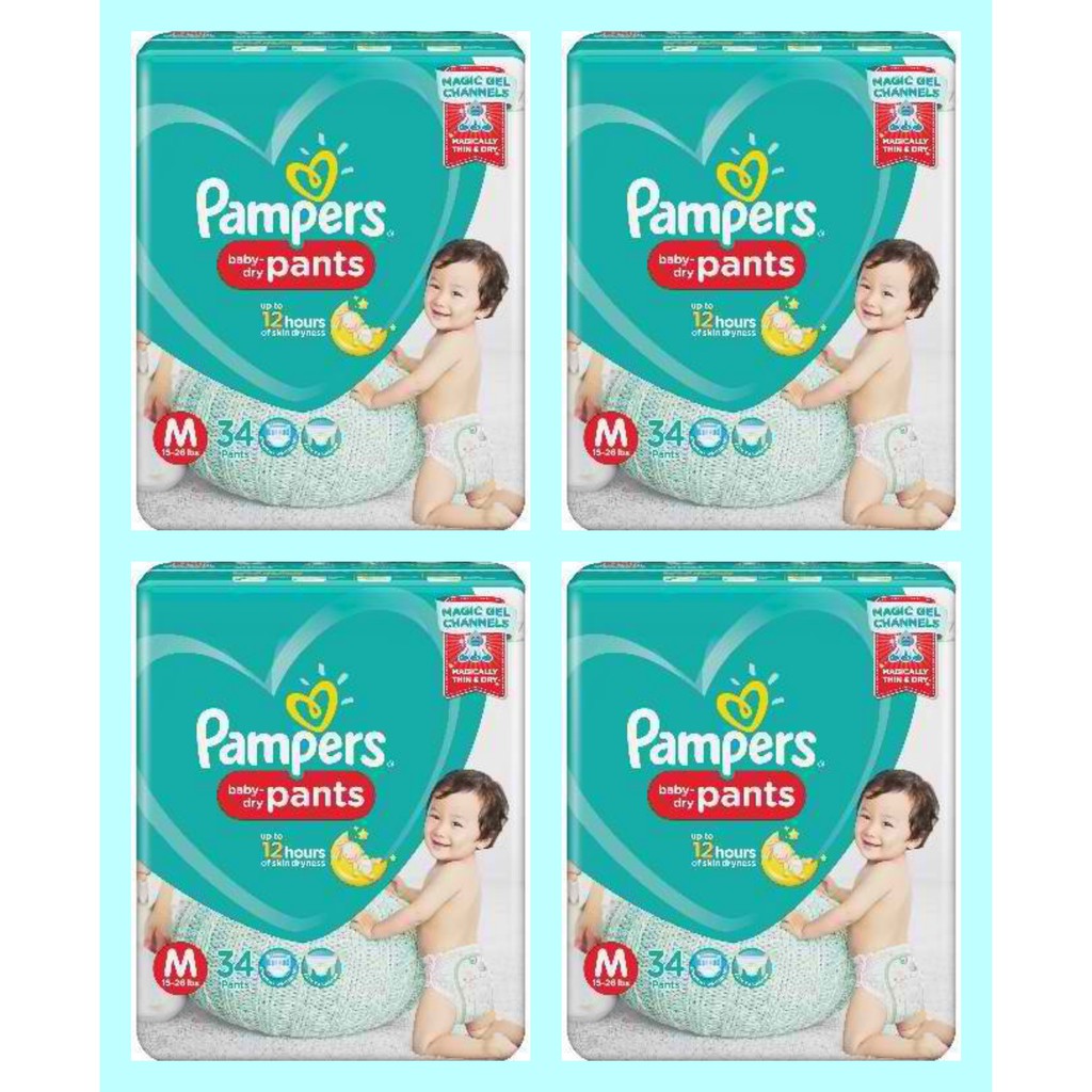 Pampers medium 34 pcs hot sale price