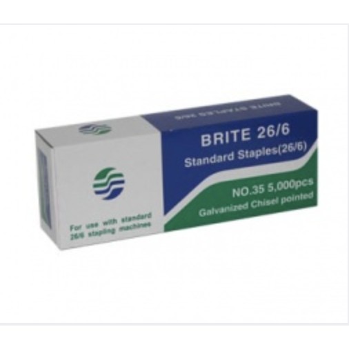BRITE STAPLE WIRE (NO. 35 26/6 MM) 2 boxes per order staple school supplies stapler wire
