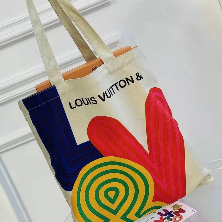 Louis】L Tote Bag Shenzhen Exhibition Limited Edition Shopping Bag Tote Bag  + Bath Towel Gift Box