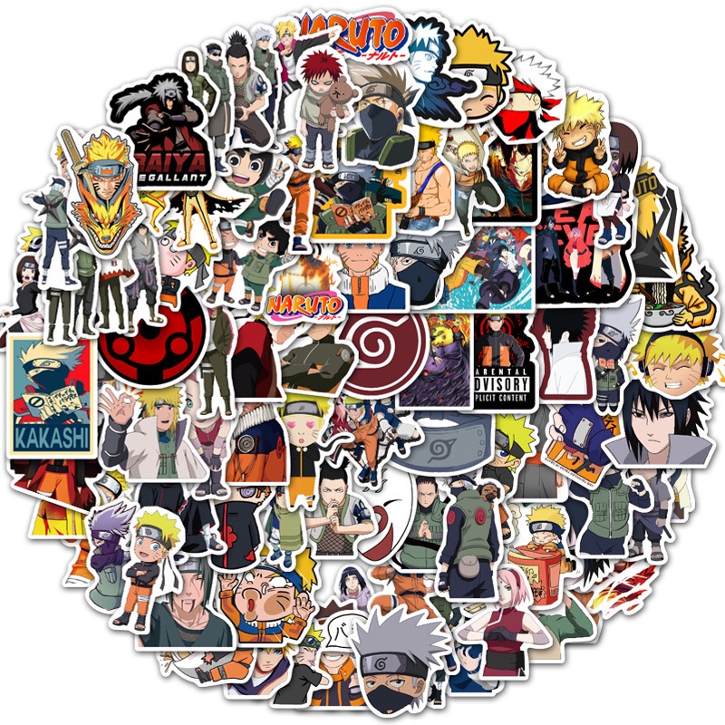 100Pcs Naruto Stickers Uzumaki Naruto Kakashi Uchiha Sasuke Itachi