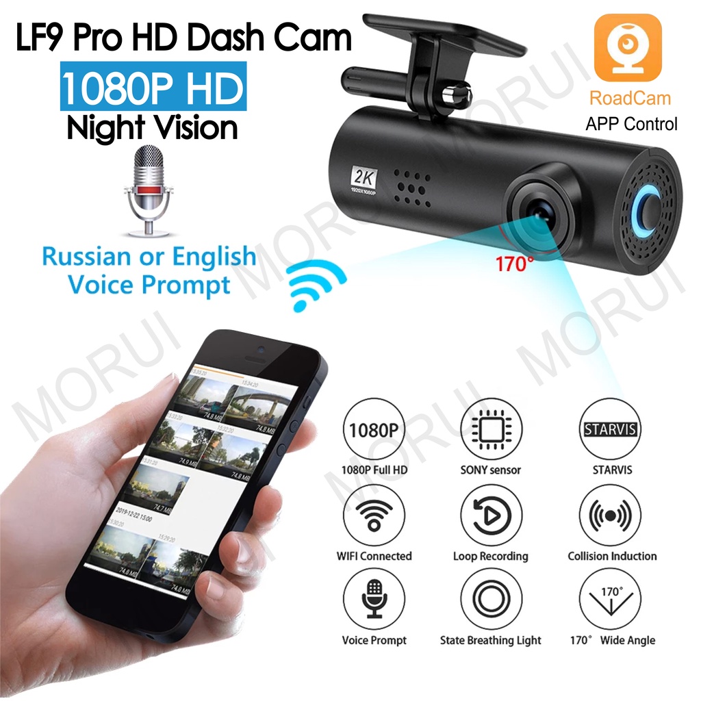 LF9 Pro WiFi Dashboard Camera 1080P Full HD Car DVR Night Vision G ...