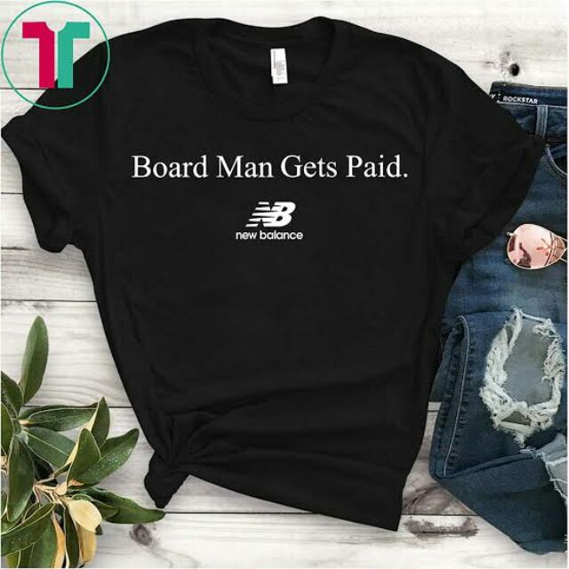 New balance kawhi leonard board man gets paid outlet tee black