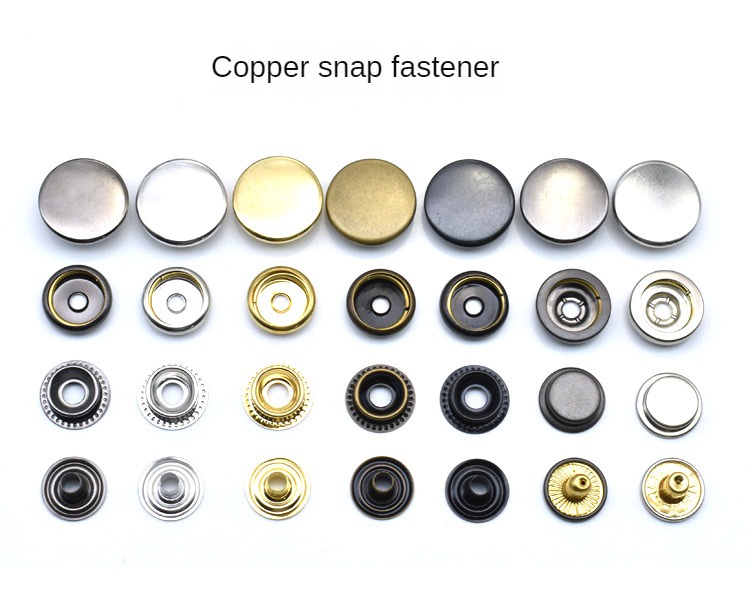 Snap Button Down Jacket Press Seam Nail Metal Invisible Round Concealed ...