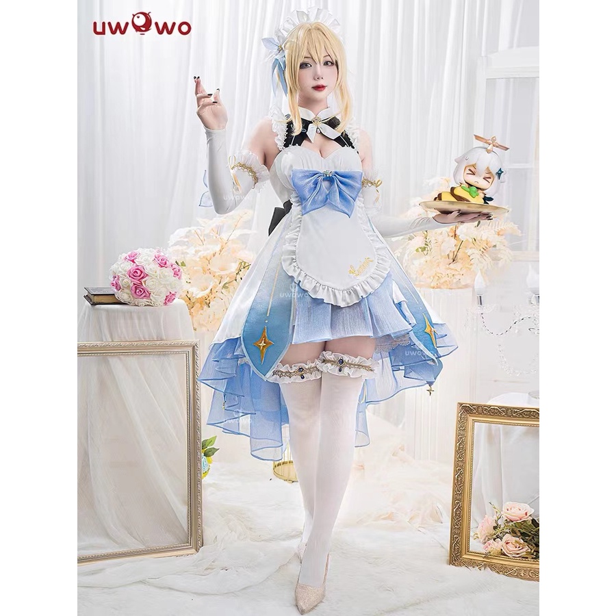 PRE-SALE UWOWO Game Genshin Impact Fanart Lumine Maid Ver Cosplay ...
