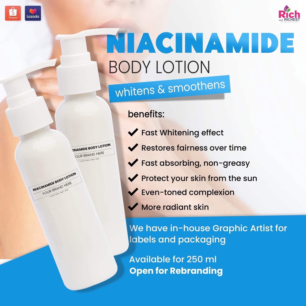 Rich and Richest Niacinamide Body Lotion | Shopee Philippines