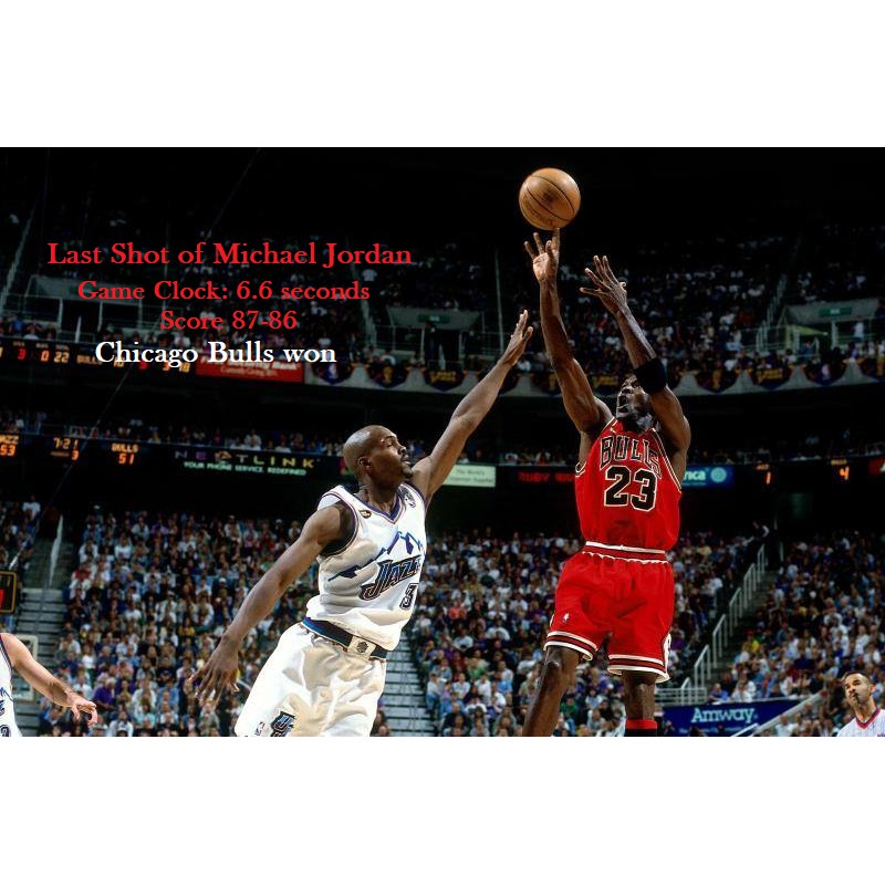 Michael Jordan Last Shot Poster Michael Jordan Gifts Michael