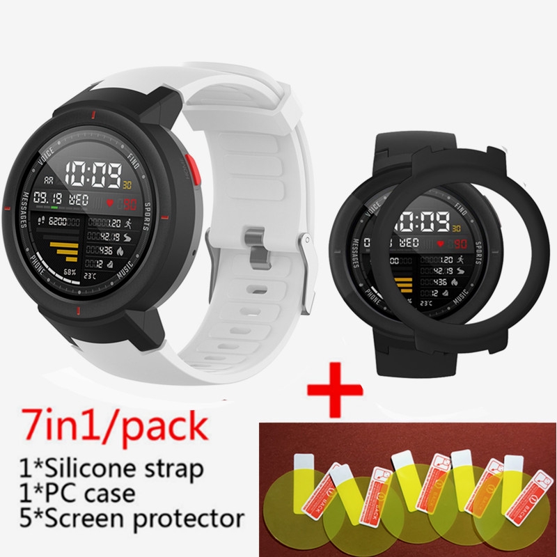 3in1 for Huami Amazfit Verge strap silicone Smart Watch band verge Frame Cases Cover shell amazfit Verge Screen Protector film Shopee Philippines