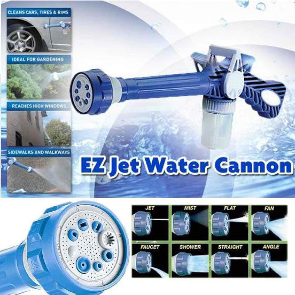 EZ Jet Water Cannon 8 in 1 Nozzle Multifunctional Spray Gun with Soap ...