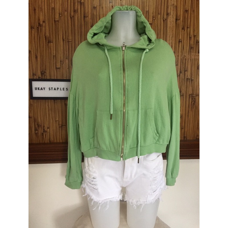 Crop top hoodie outlet shopee