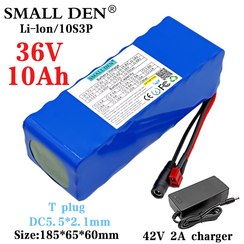 36V 10Ah 18650 10S3P lithium battery pack electric bicycle motorcycle ...