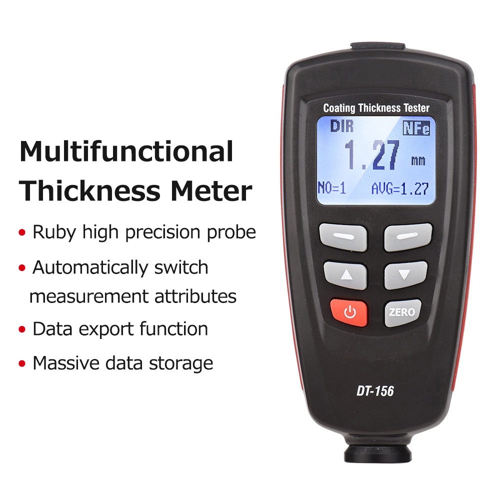CEM DT156 LCD Coating Thickness Tester Fe/NFe Paint Thickness Gauge