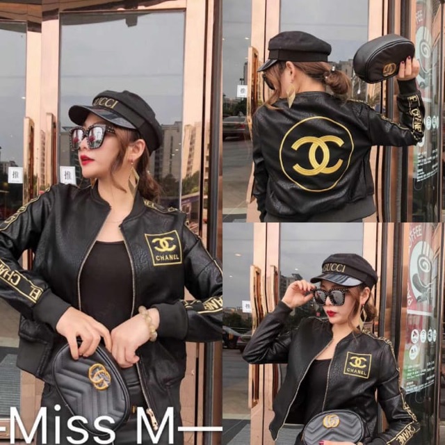 Channel leather jacket | Shopee Philippines