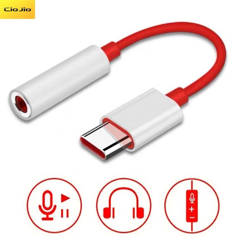 Type-C to Jack Adapter for Oneplus pro Mi 10 Headphone Audio  Aux Cable