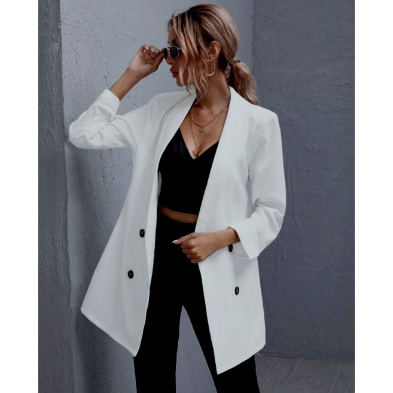 Shein white outlet jacket