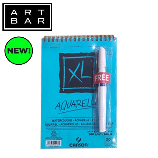 Papier Aquarelle Canson XL - Lot De 2 Blocs Spiralés Grain Fin 300g - 30 Feuilles A4
