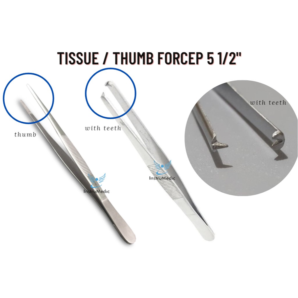 INS Tissue / THUMB forcep 5 1/2" Brand Secheron Shopee Philippines