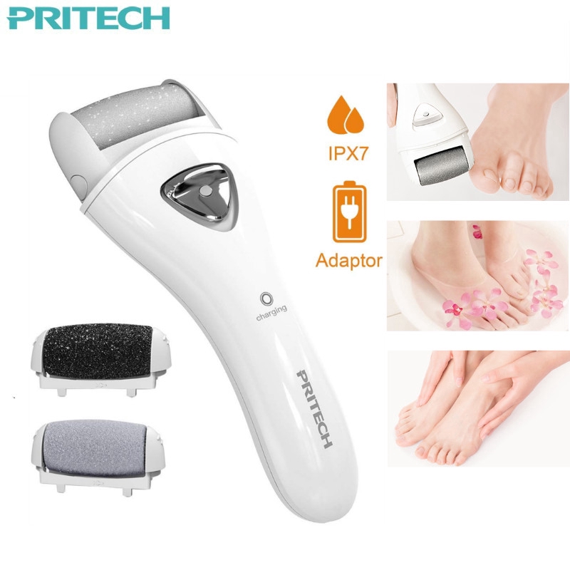 PRITECH Electric Foot File Callus Remover Exfoliation Home Pedicure