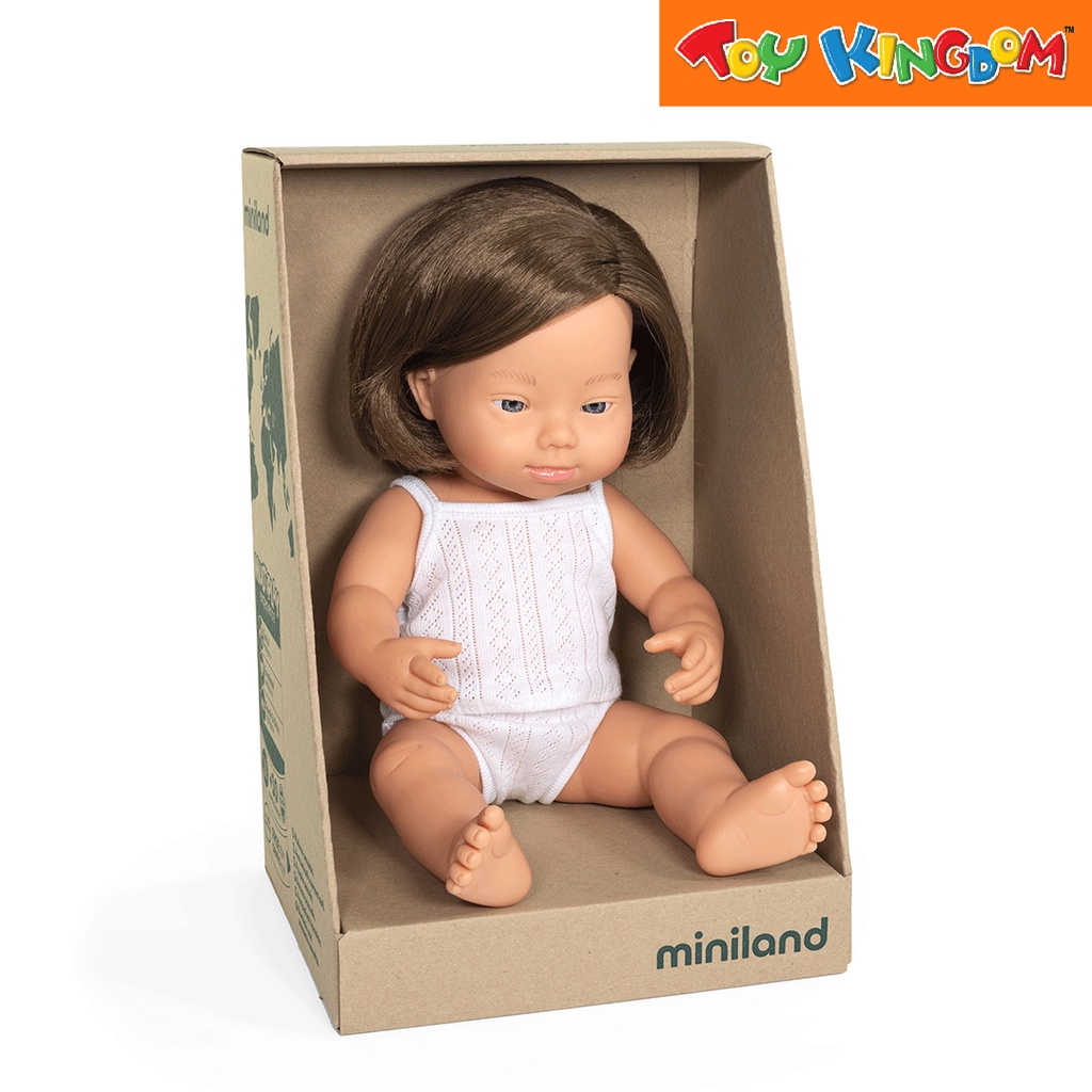 Miniland Caucasian Boy Doll with Down Syndrome - 38cm