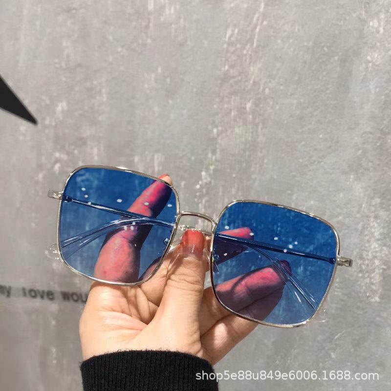 ins Glitter ColorChanging Glasses Frame Influencer Same Style Big