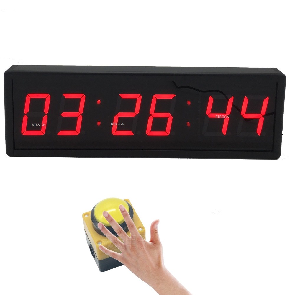 ☃BTBSIGN Large LED Countdown Timer Stopwatch With Wired Switch Button ...