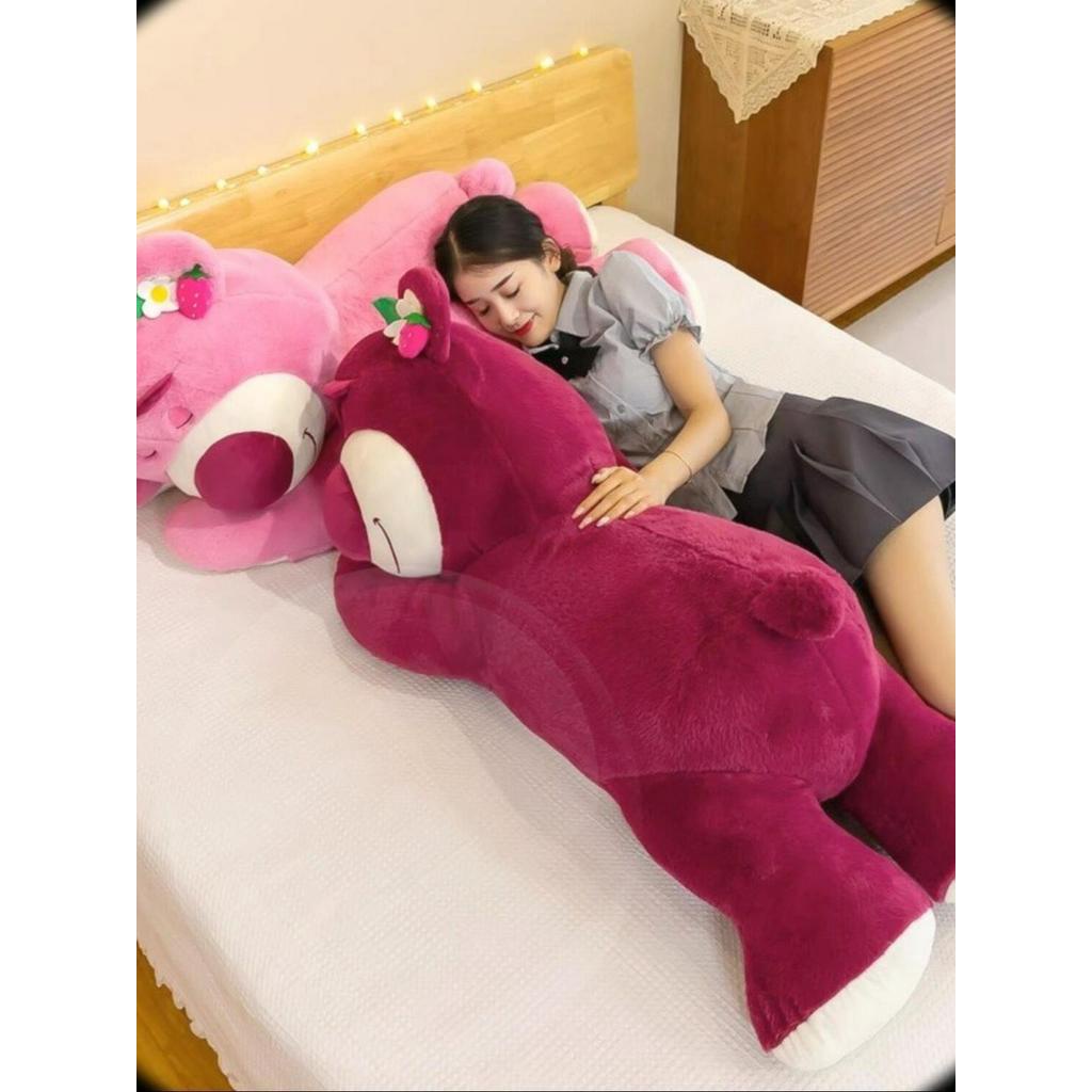 64 Cute And Oversized Strawberry Bear Doll Plush Toy Throwing Pillow On