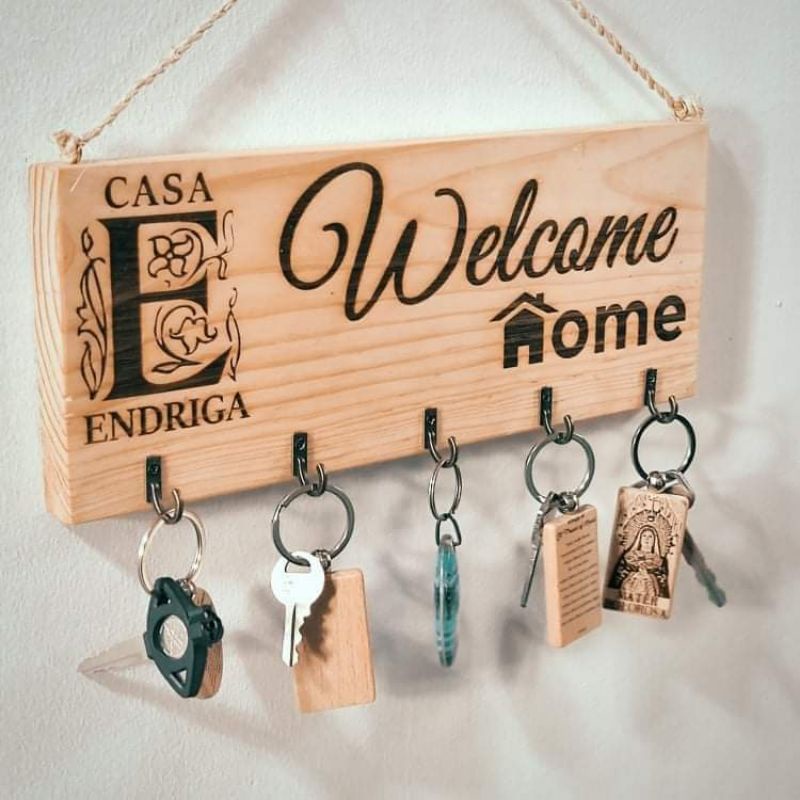 Personalized wooden key holder deals