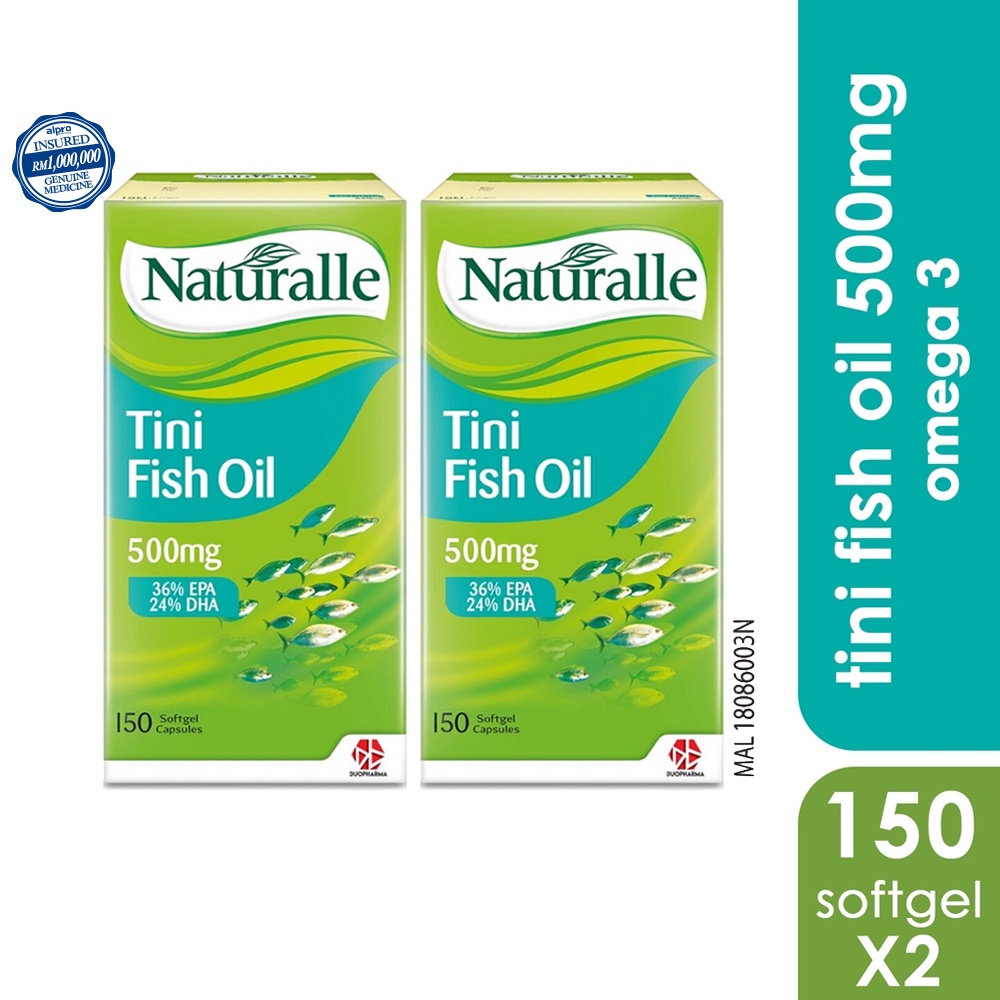 Naturalle Tini Fish Oil (500mg x 150 Pcs x 2) LNUG Shopee Philippines