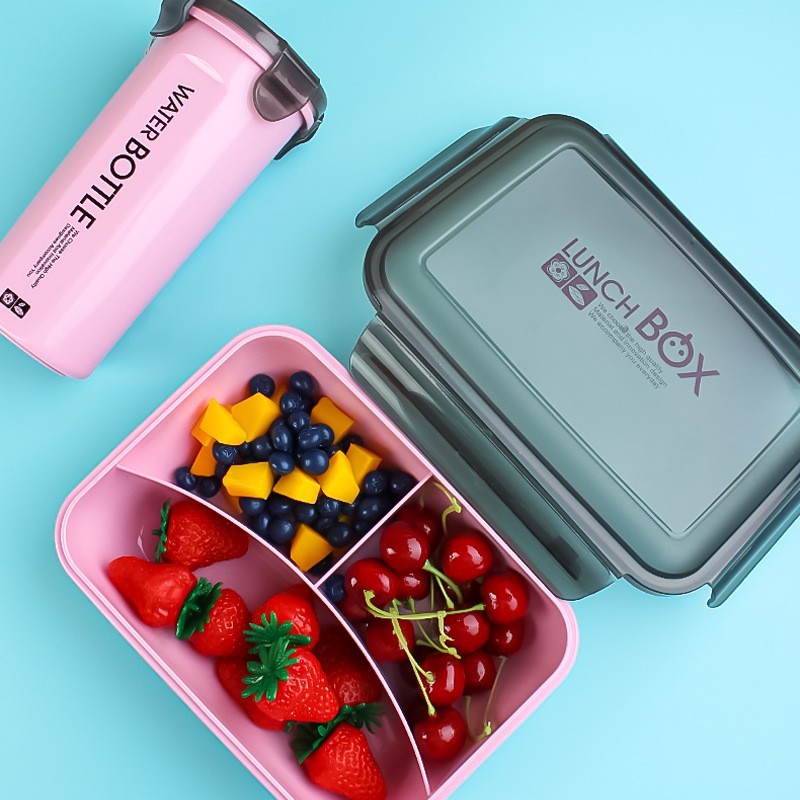1000ml Lunch Box w/ Free 500ml Water Bottle Combination Innovation Lid ...