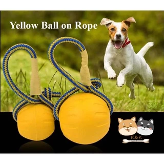 Cheap With Ball Outdoor Dog Pull Tug of War Toys Bite Resistant Dog Toy  Rope Bite Training