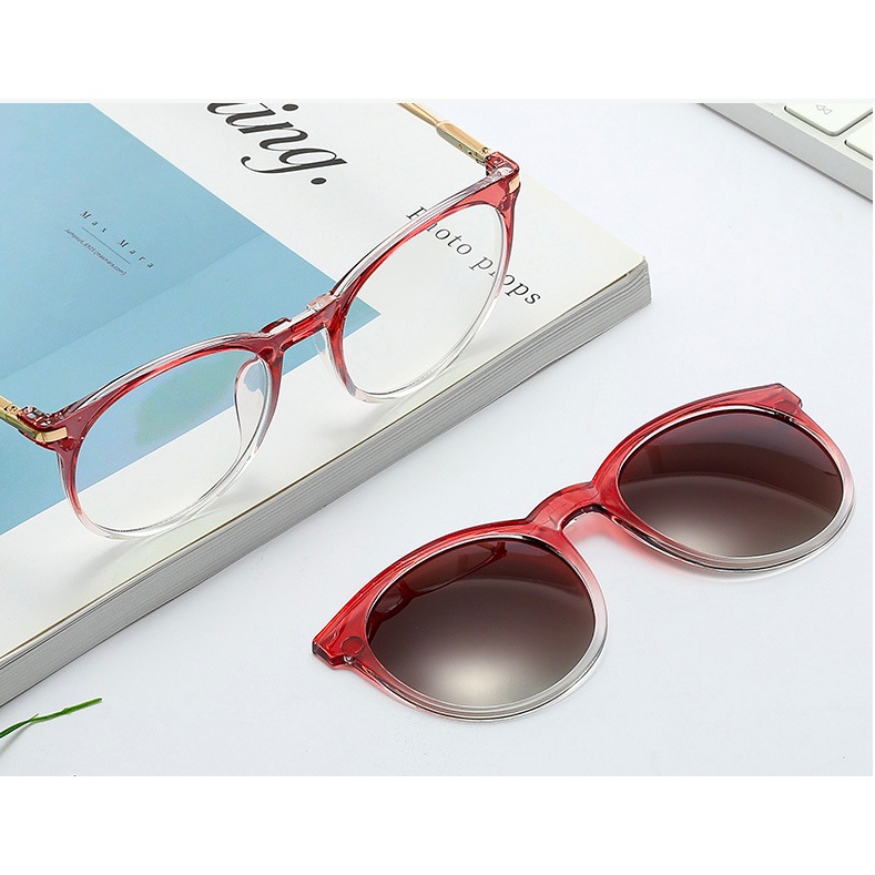 Round Optical Frames Unisex Clip On Eyewear Out Door Driving