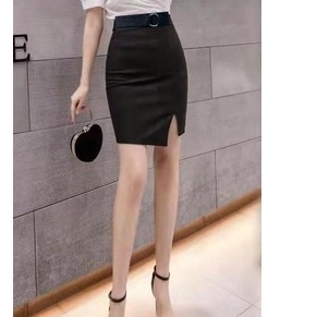 Black work 2024 skirt with belt