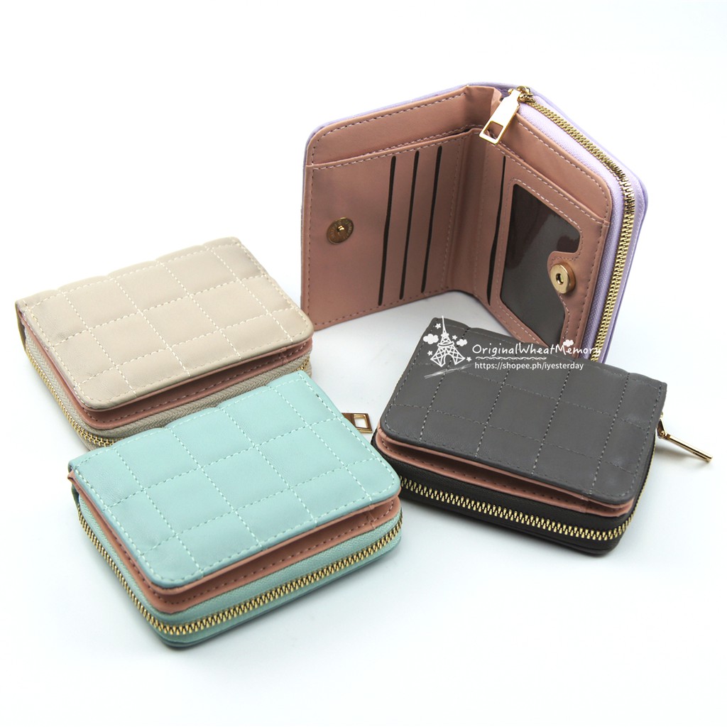Korean Plain Design Fashion ladies 2in1 Mini Wallet Coin Wallet and