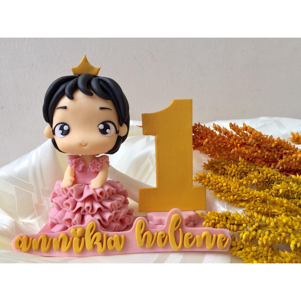 Personalized Chibi Birthday Cake topper with Number | Shopee Philippines